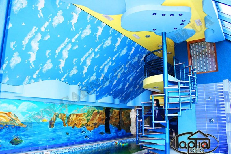 Натяжні стелі небо