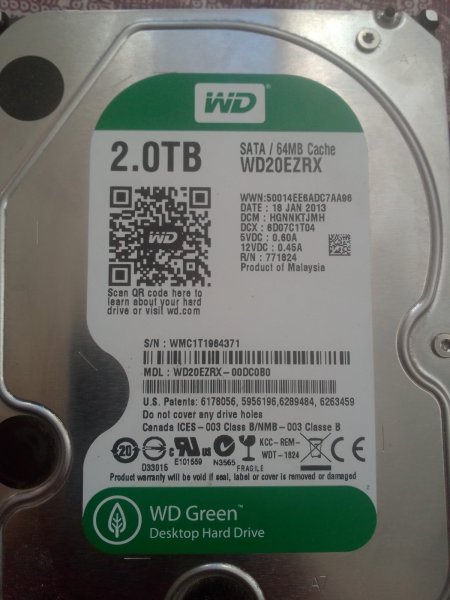 Жорсткий диск Western Digital Green 2TB 5400rpm 64МB WD20EZRX 3.5 SATA III.jpg